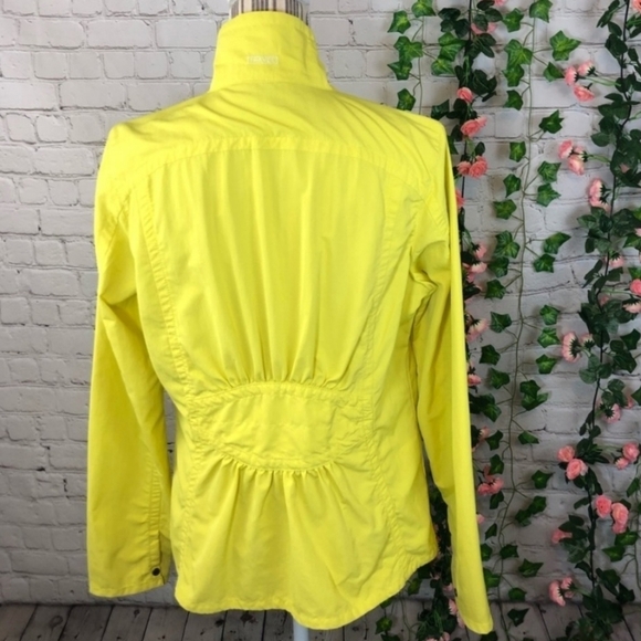 Eddie Bauer Travex Bright Yellow Nylon Rain Travel Jacket Women's Large L EUC - Picture 3 of 8